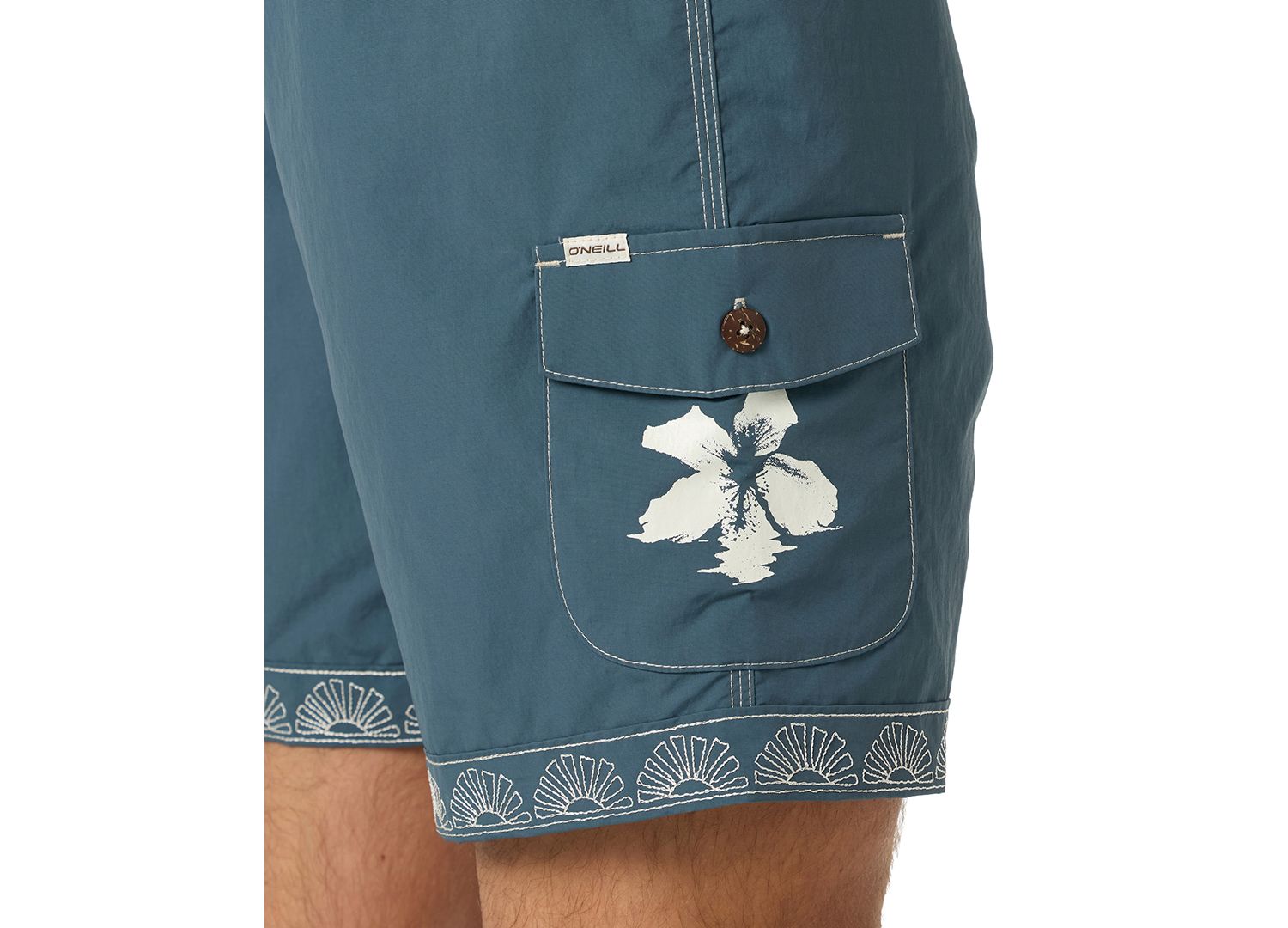 Men's Fixed Waist Board Shorts, 8" Inseam