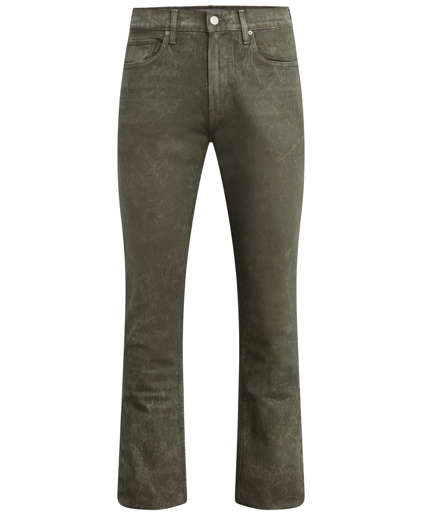Мужские джинсы Hudson Jeans Walker Kick Flare Zip-Fly Slim-Fit, цвет: Оливковый — фото 4