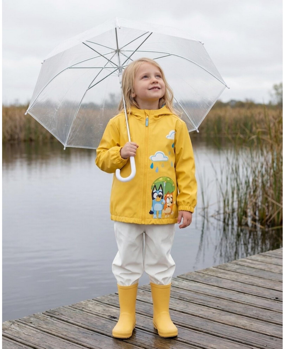 Bluey Toddler Boy or Girl Hooded Rain Jacket