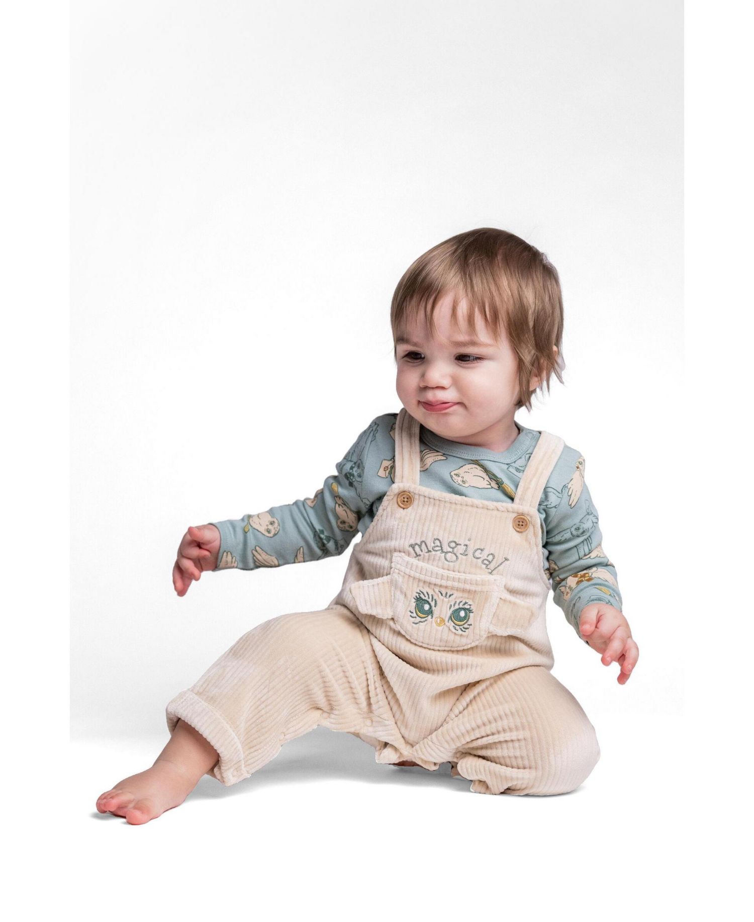 Hedwig Baby ( new born to 24 M )2-Piece Overalls and T-Shirt Se