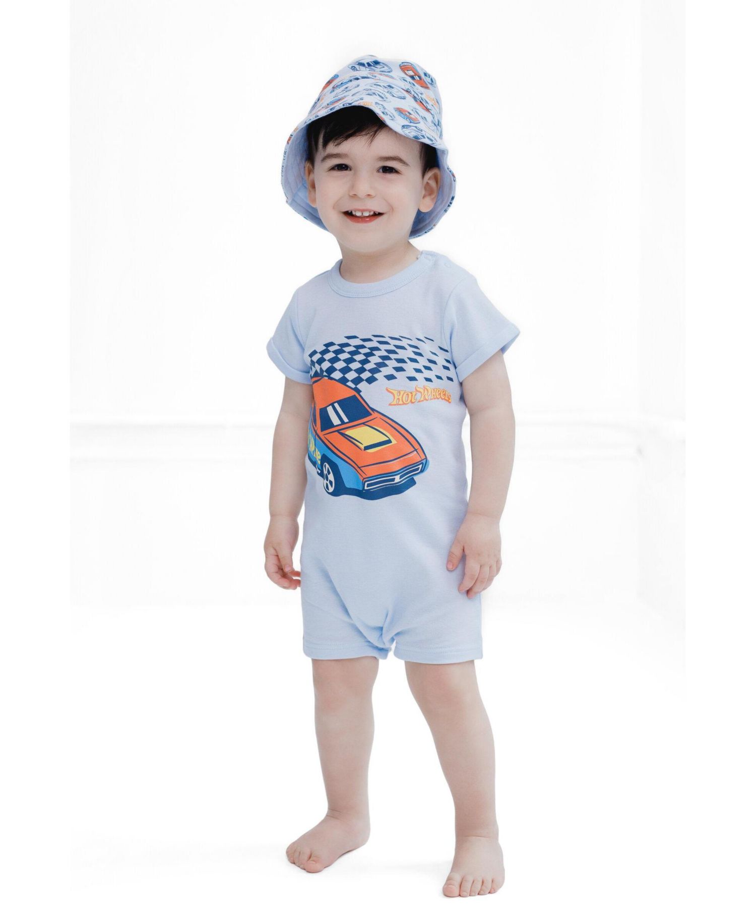 Baby Boys' ( new born to 24 M ) 2-Piece Romper and Sunhat Set
