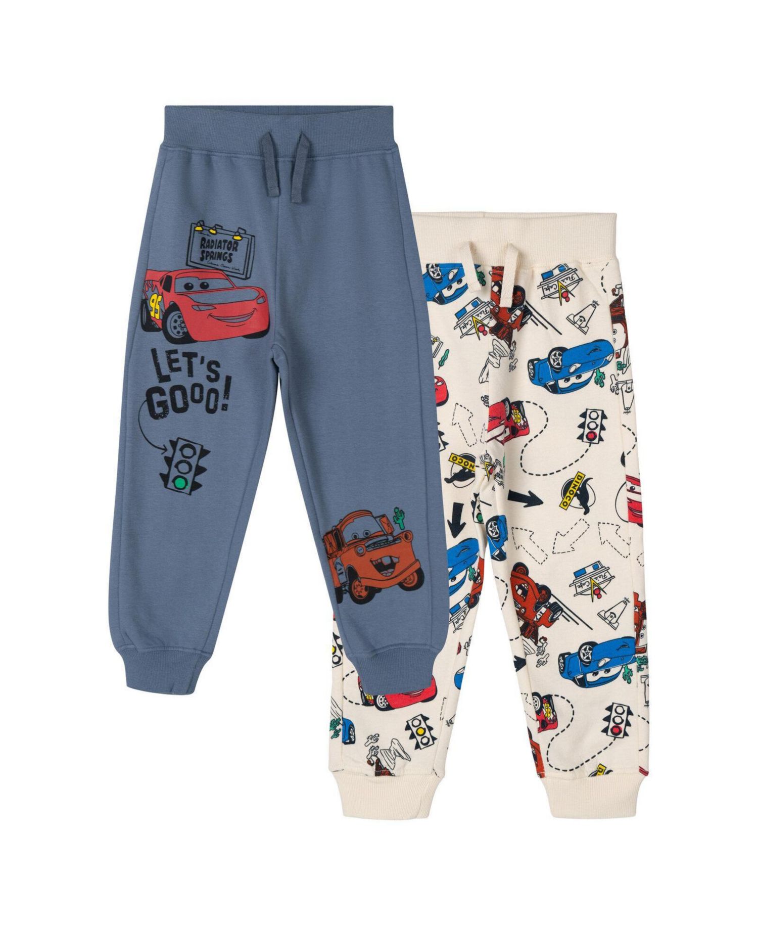 Cars Toddler Boys Mickey Mouse Boys' ( 2T to 5T ) Fleece Jogger Pants 2-Pack