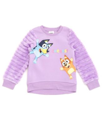 Girl's (2T-4T,5-12) Faux Fur Sweatshirt