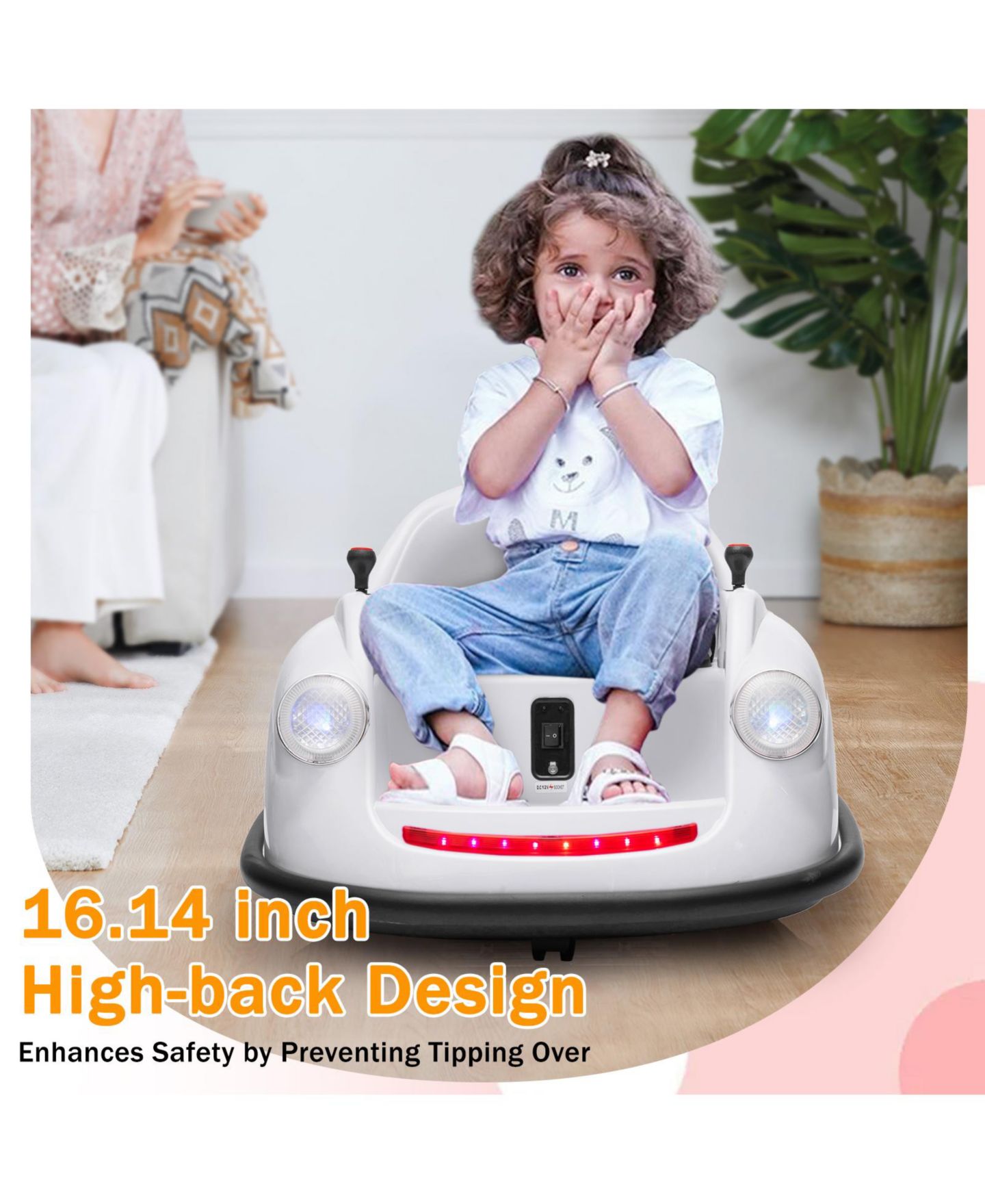 Детская игрушка homfan 12V Electric Remote Control 360-Degree Spin Bumper Car, 66 lbs. Capacity, от 2 лет — фото 4