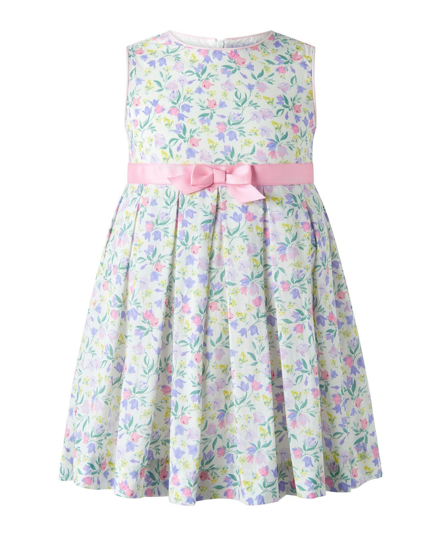 Платье Rachel Riley Tulip Pleated Dress для девочек-малышей, цвет: Фиолетовый — фото 1