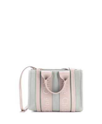 Small Woody Convertible Tote Linen and Leather
