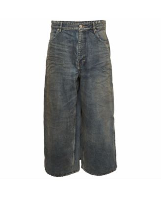 Men's Denim Apron Skirt Docking Pants