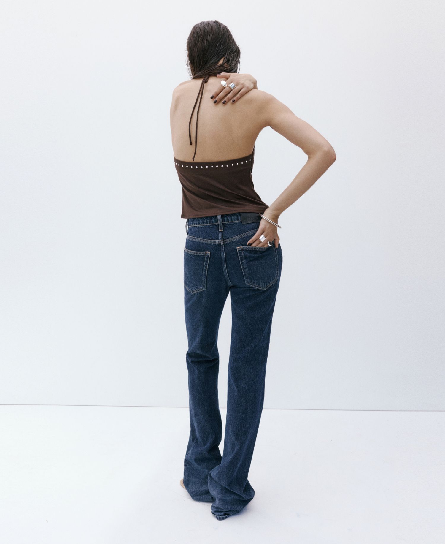 Women's Studded Halter Top