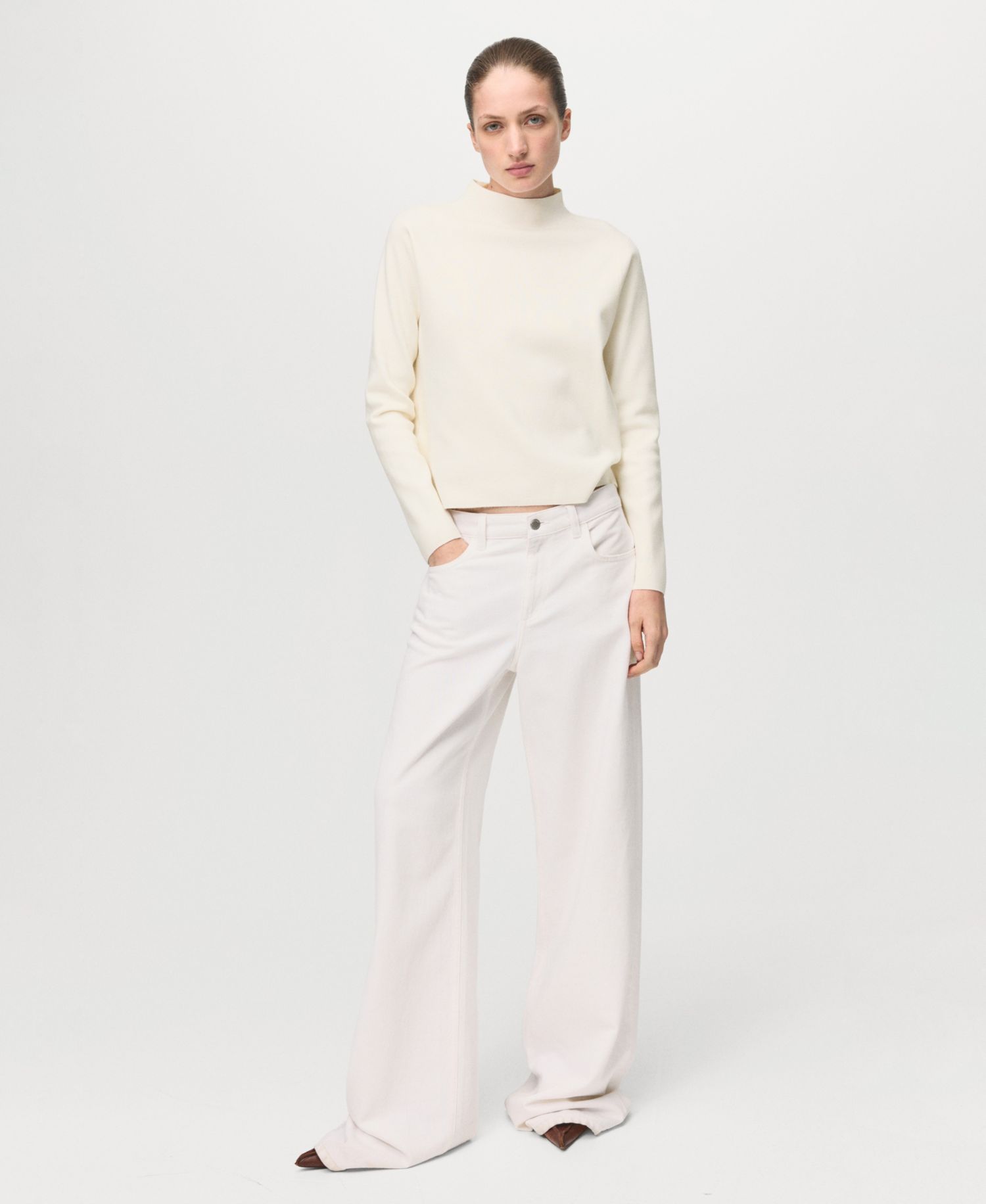 Women's Perkins Neck Knitted Sweater