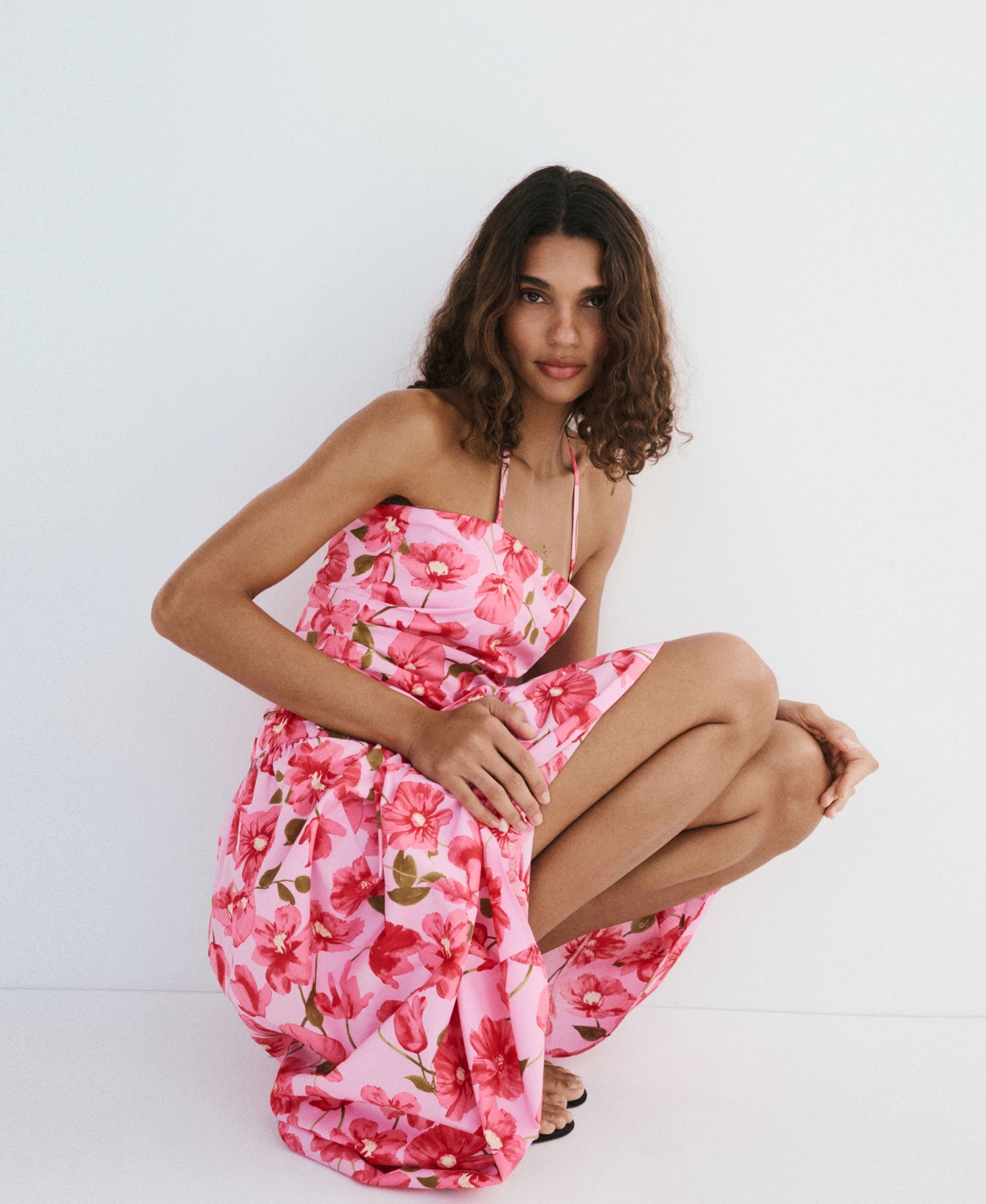Women's Floral Halter-Neck Top