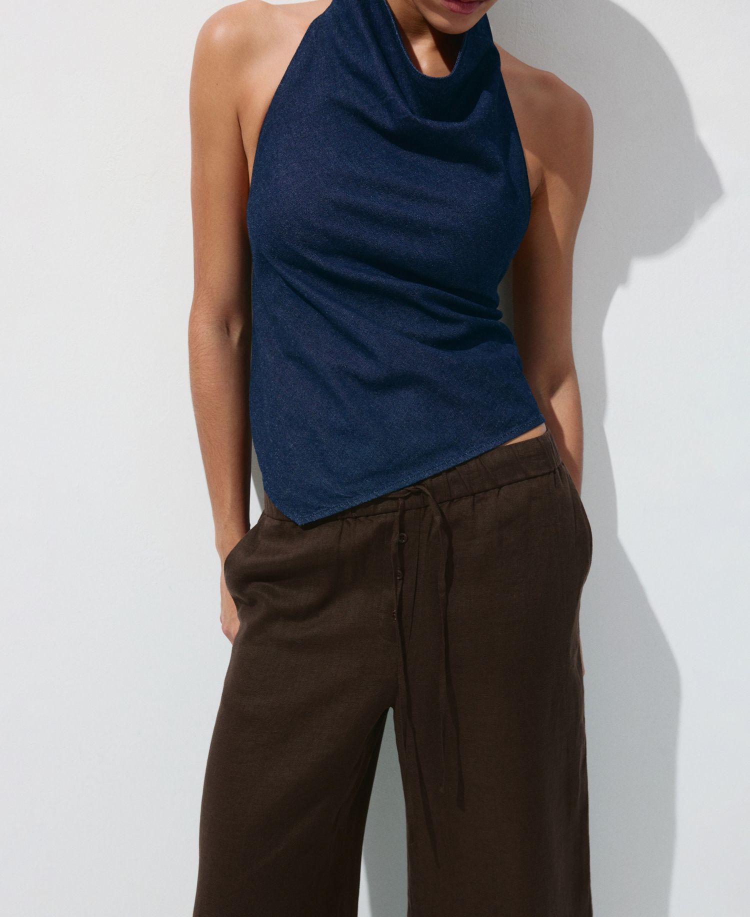Women's Wide-Leg Linen Pants