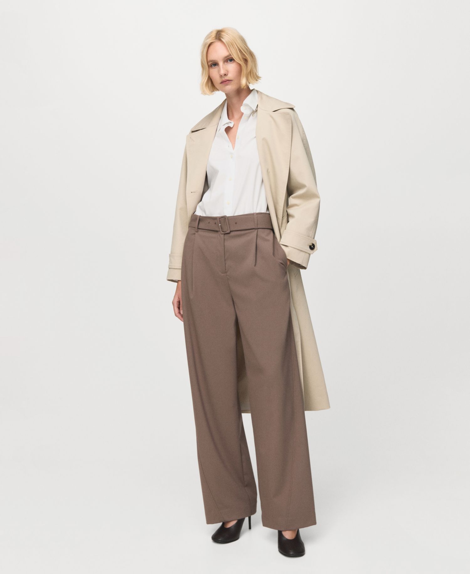 Women's Cotton And Lyocell Blend Straight Shirt