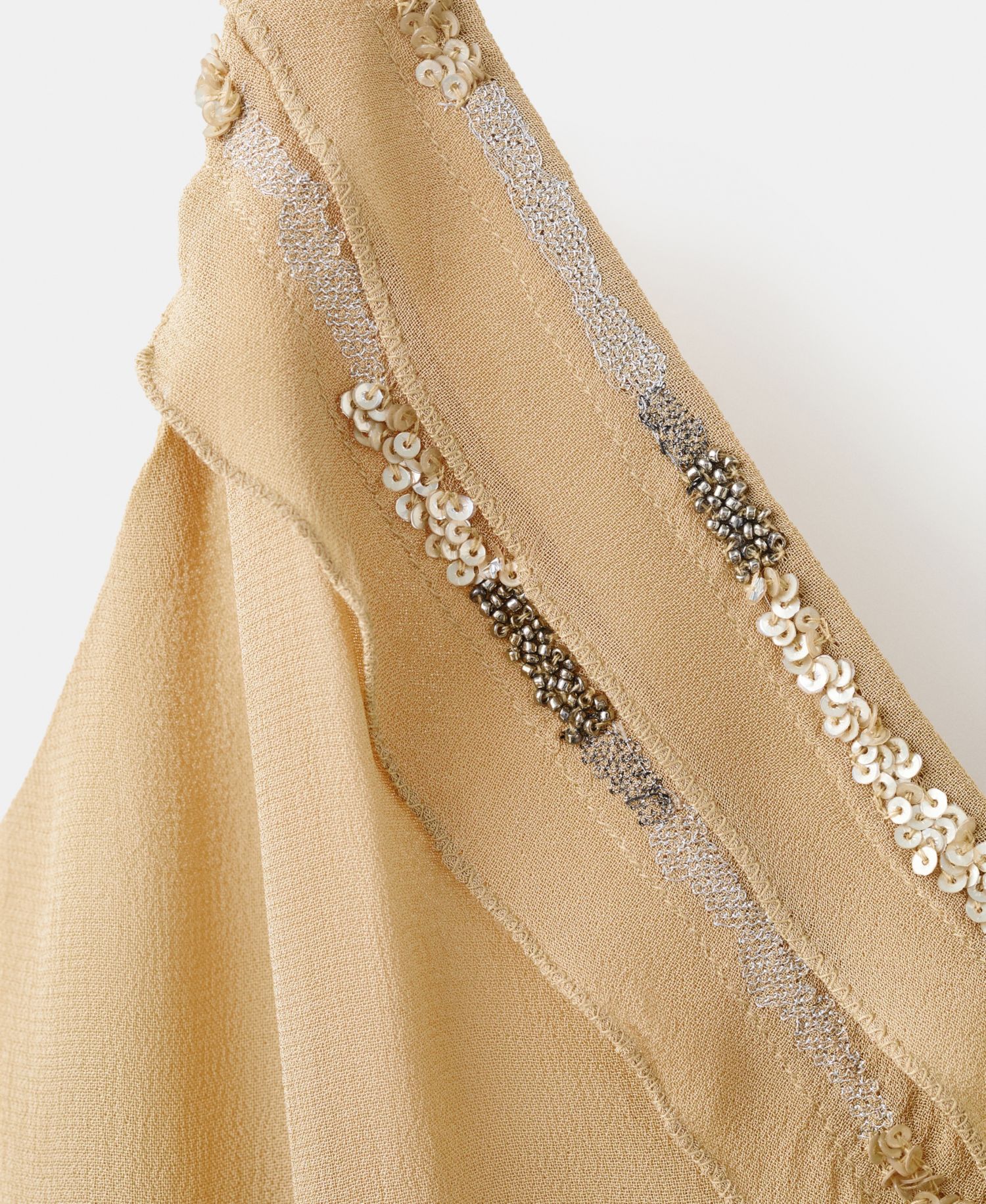 Women's Bead Detail Ruffled Dress