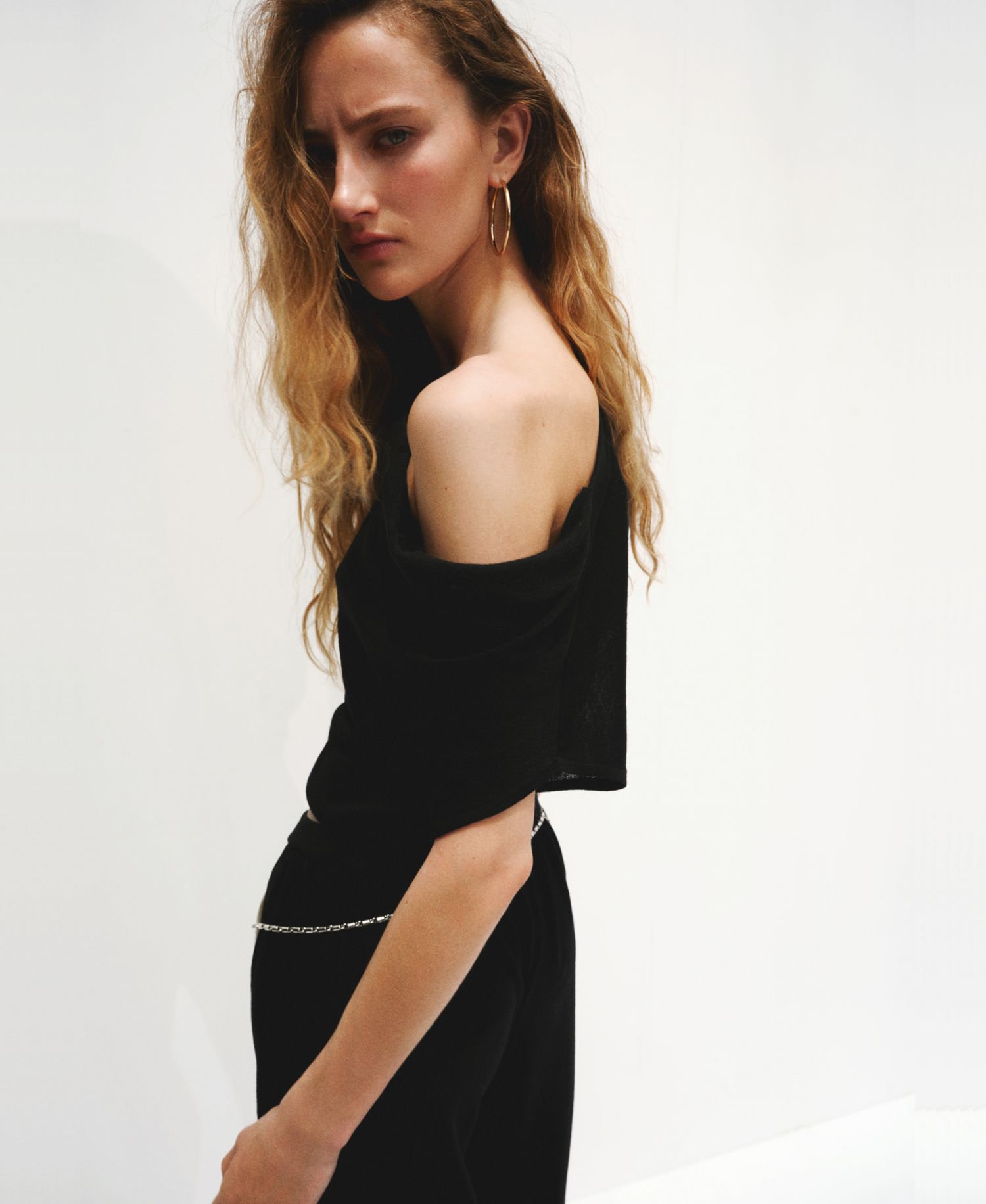 Women's Draped Neck Knitted Sweater