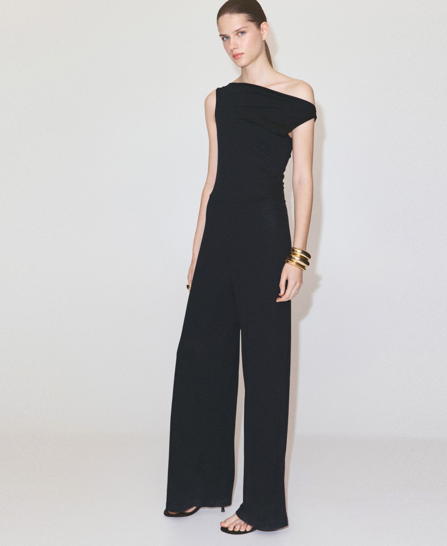 Women's Draped Asymmetrical Jumpsuit