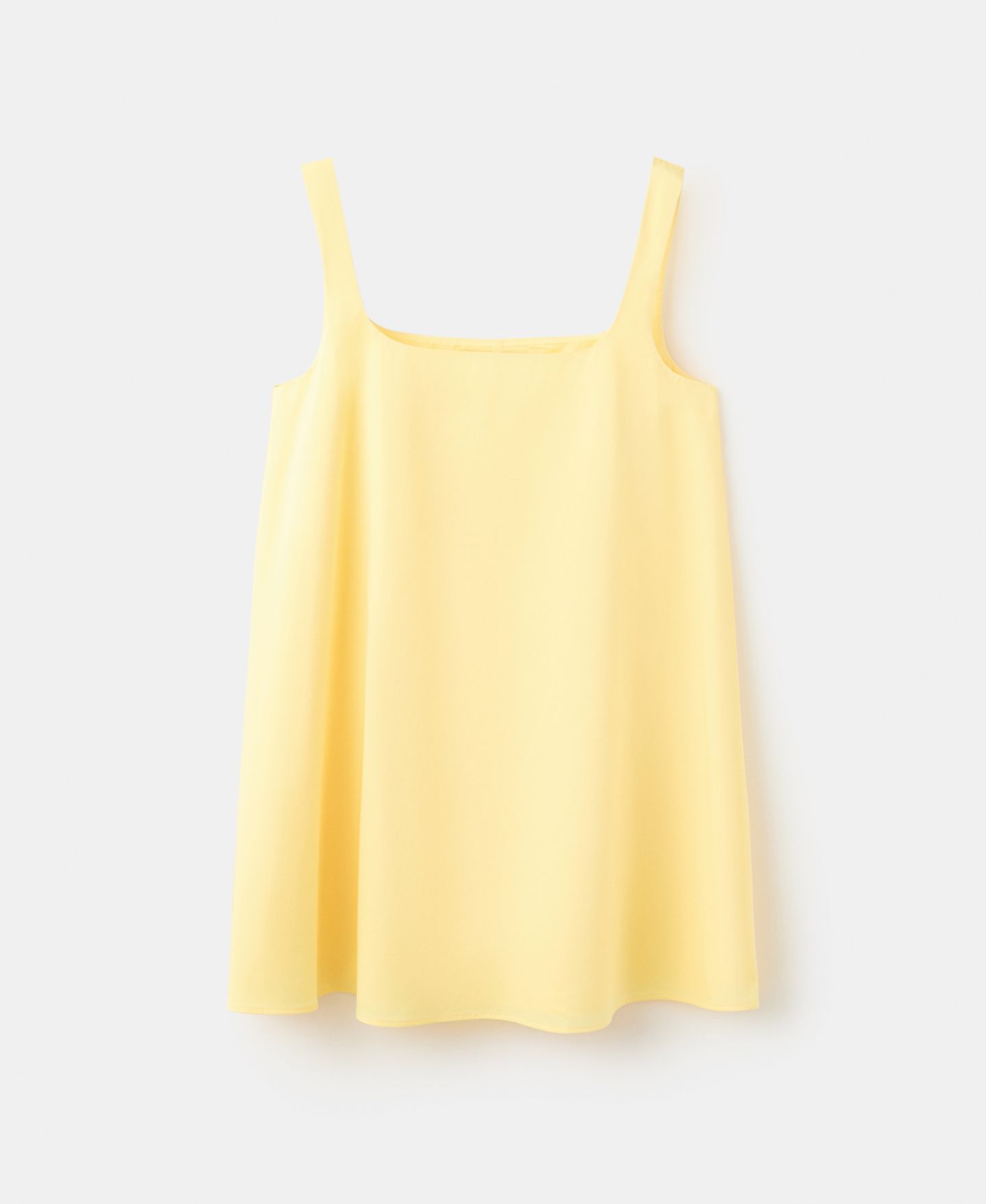 Женское платье Mango Flared Cotton, цвет: Светлый пастельный жёлтый — фото 1