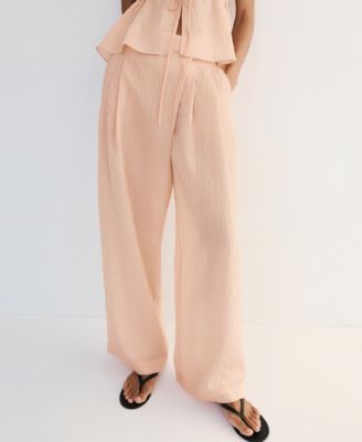 Women's Striped Lyocell Trousers