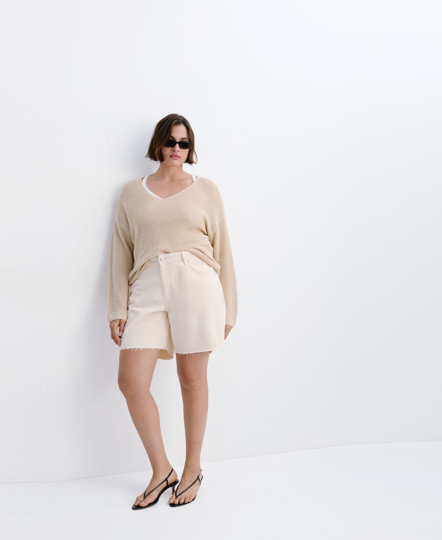 Women's Straight Low-Rise Denim Bermuda Shorts