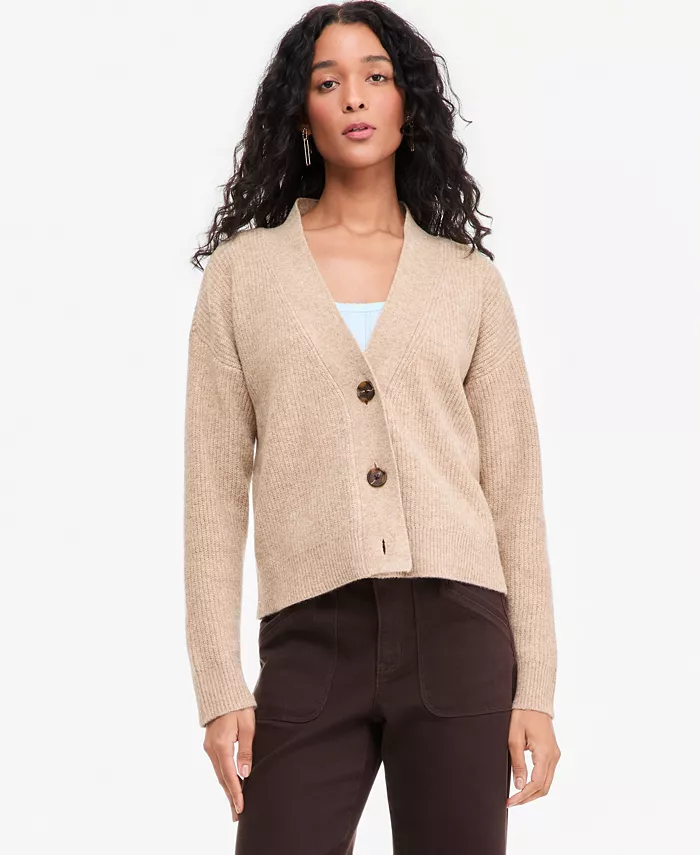 Women's 3 Button V-Neck Cardigan