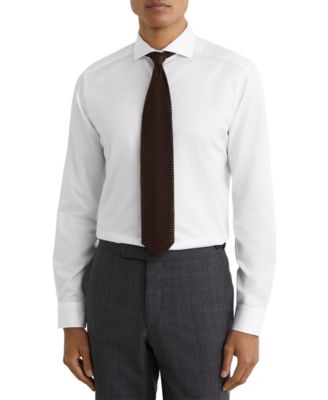 Men's Storm Slim Cotton-Twill Two-Fold Slim-Fit Dress Shirt
