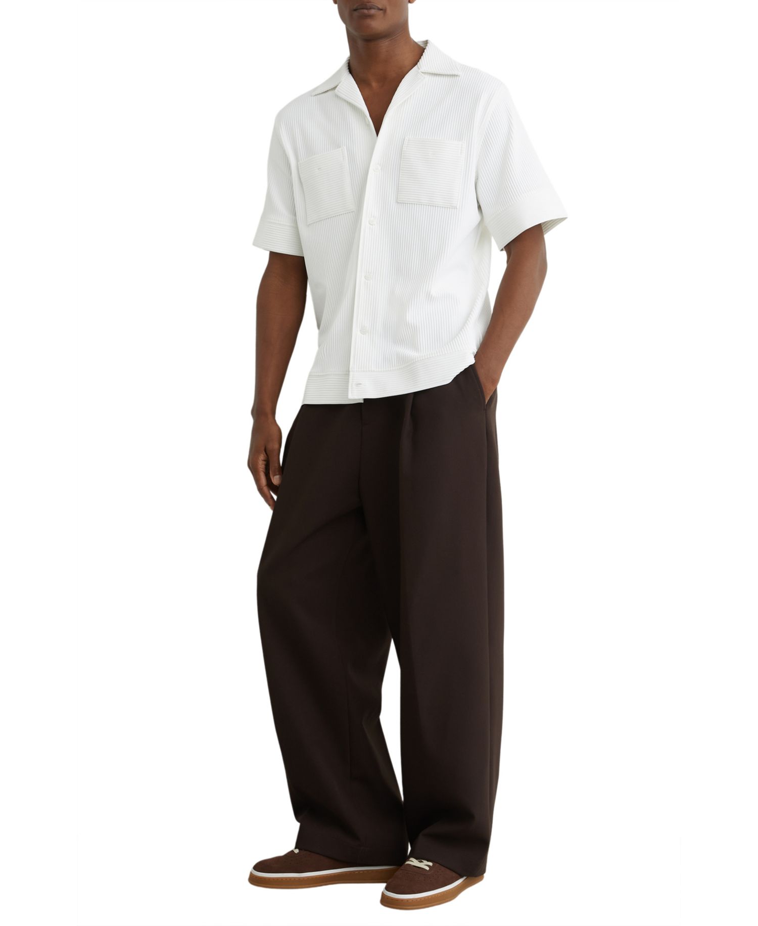 Men's Odessa Ribbed Cuban-Collar Shirt