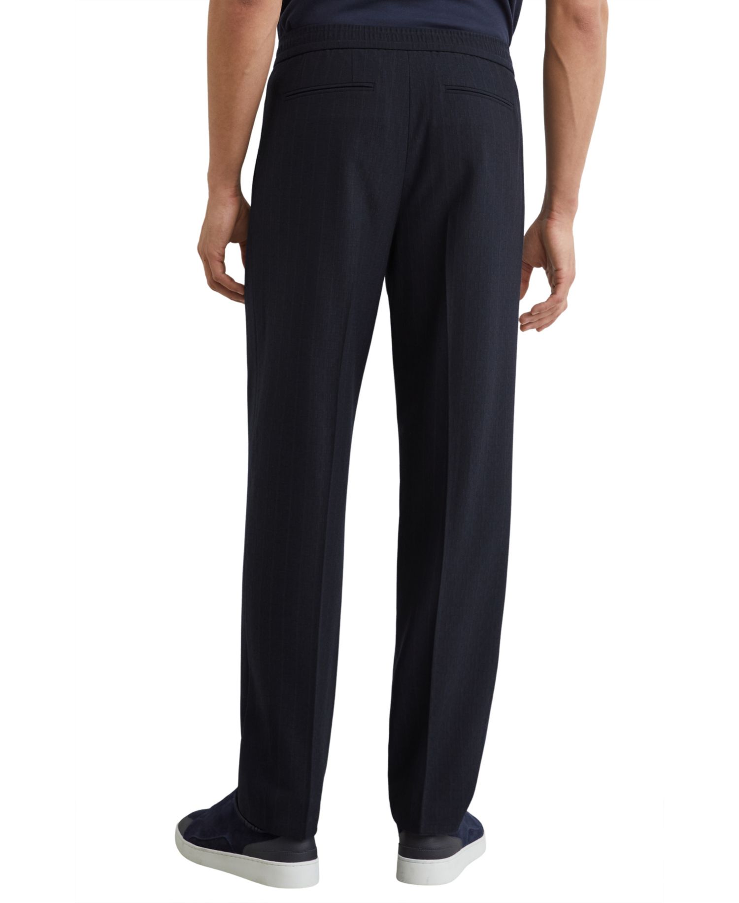 Men's Sidney Trouser Stripe Tapered Pleated Pants