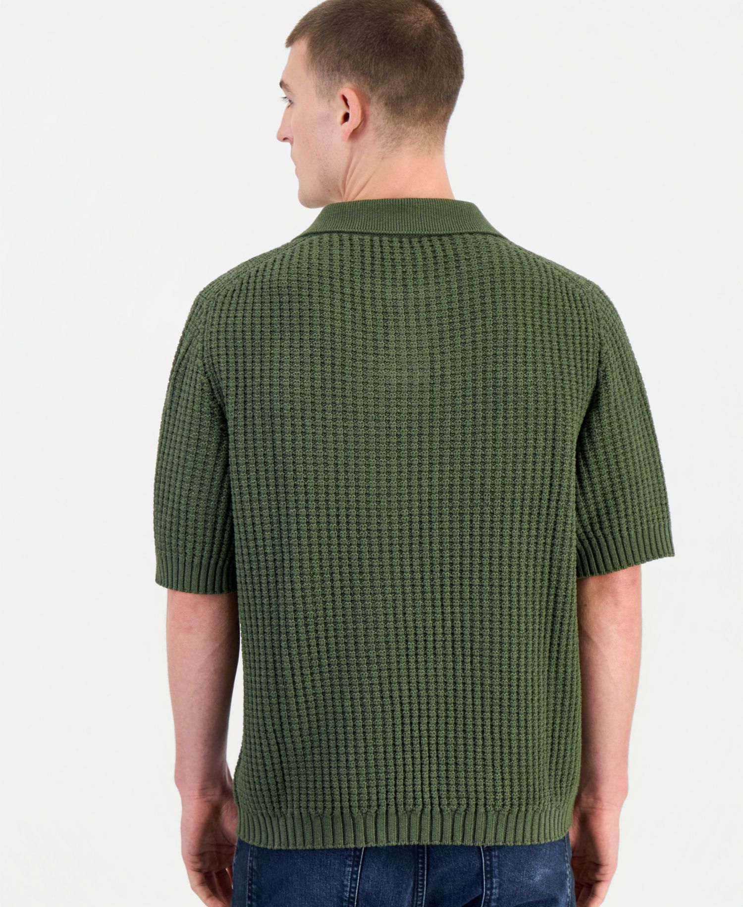 Men's Spero Waffle-Knit Polo Shirt
