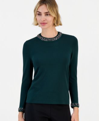 Women's Embellished Crewneck Sweater