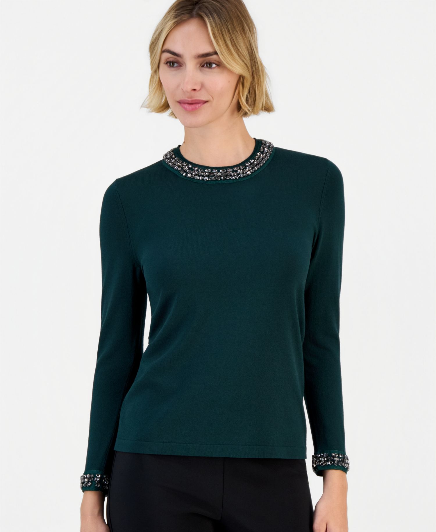 Women's Embellished Crewneck Sweater