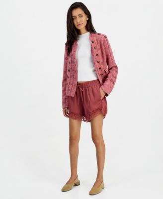 Women's Pull-On Satin Lace Shorts, 1-5/8" Inseam