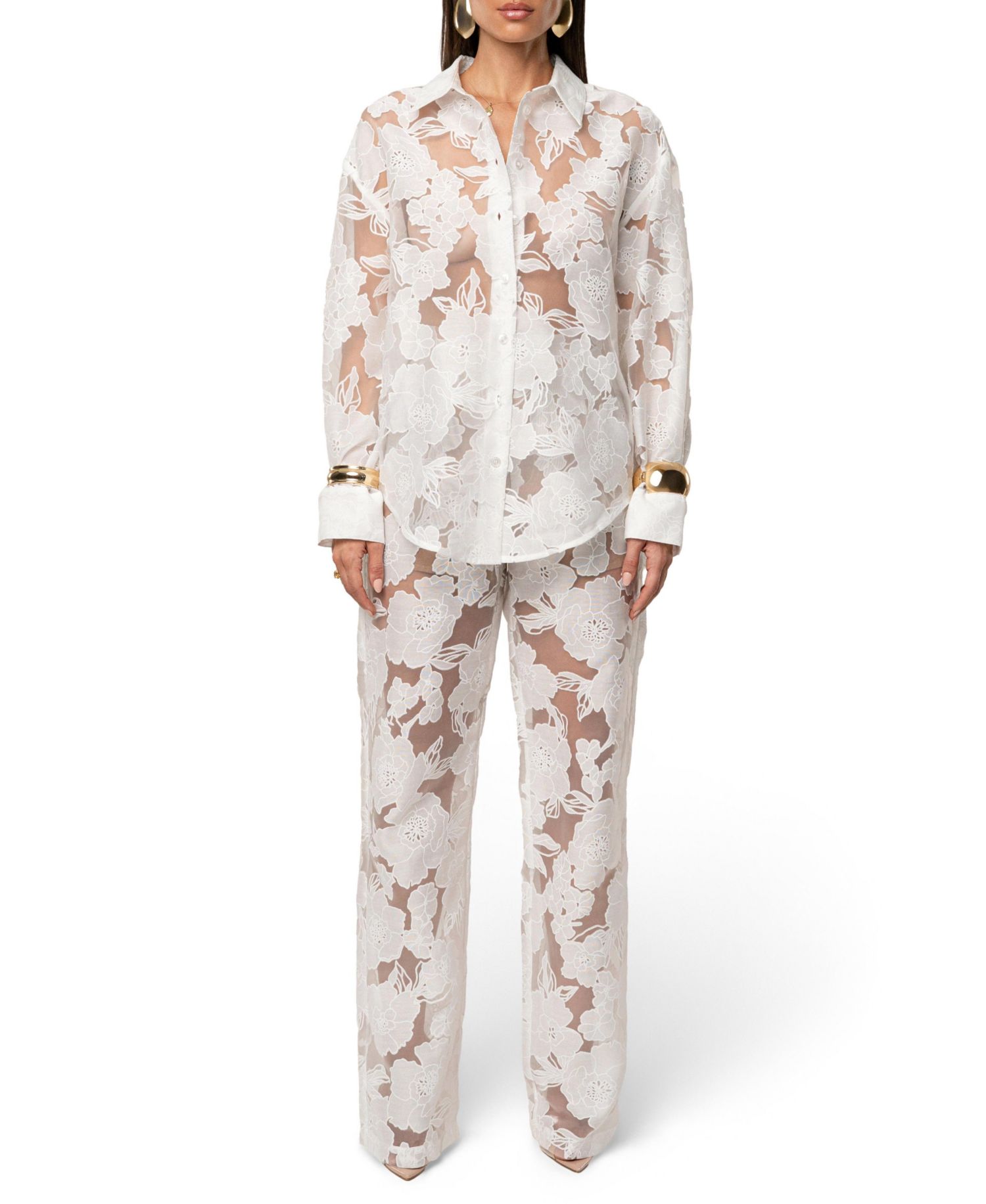 Women's Organza Floral Pant