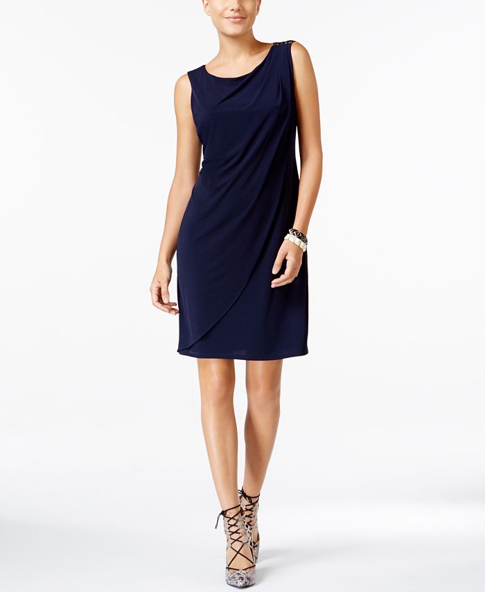 Jessica Simpson Asymmetrical Layered Shift Dress - Macy's