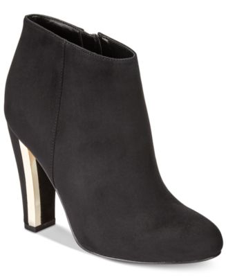 macy's black high heel boots