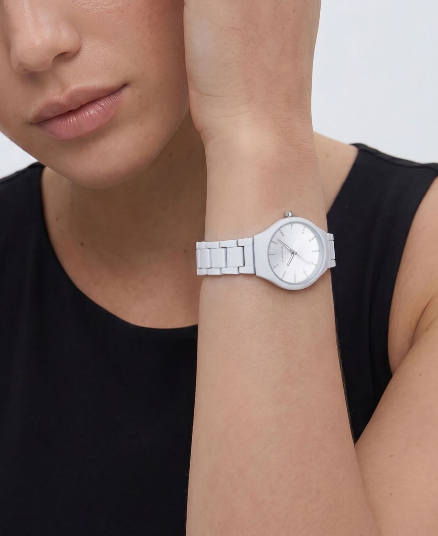 Women's White Stockholm White Face Watch