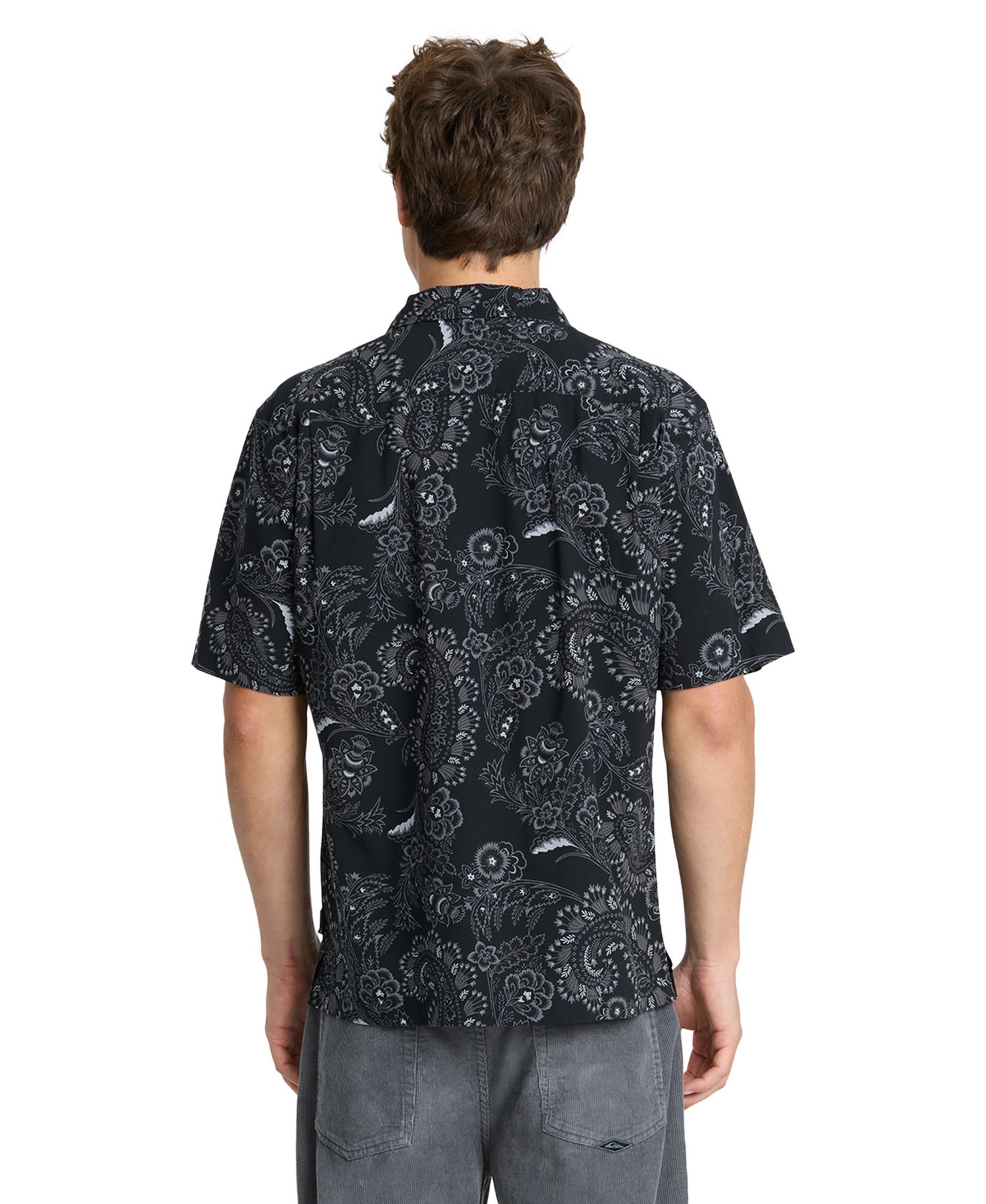Men's Cotton Viscose Blend Collared Button-Up Shirt