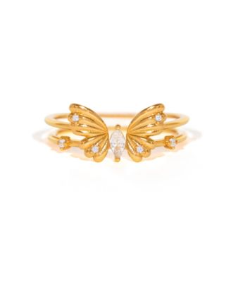 Crystal Perfect Fit Butterfly Ring Set