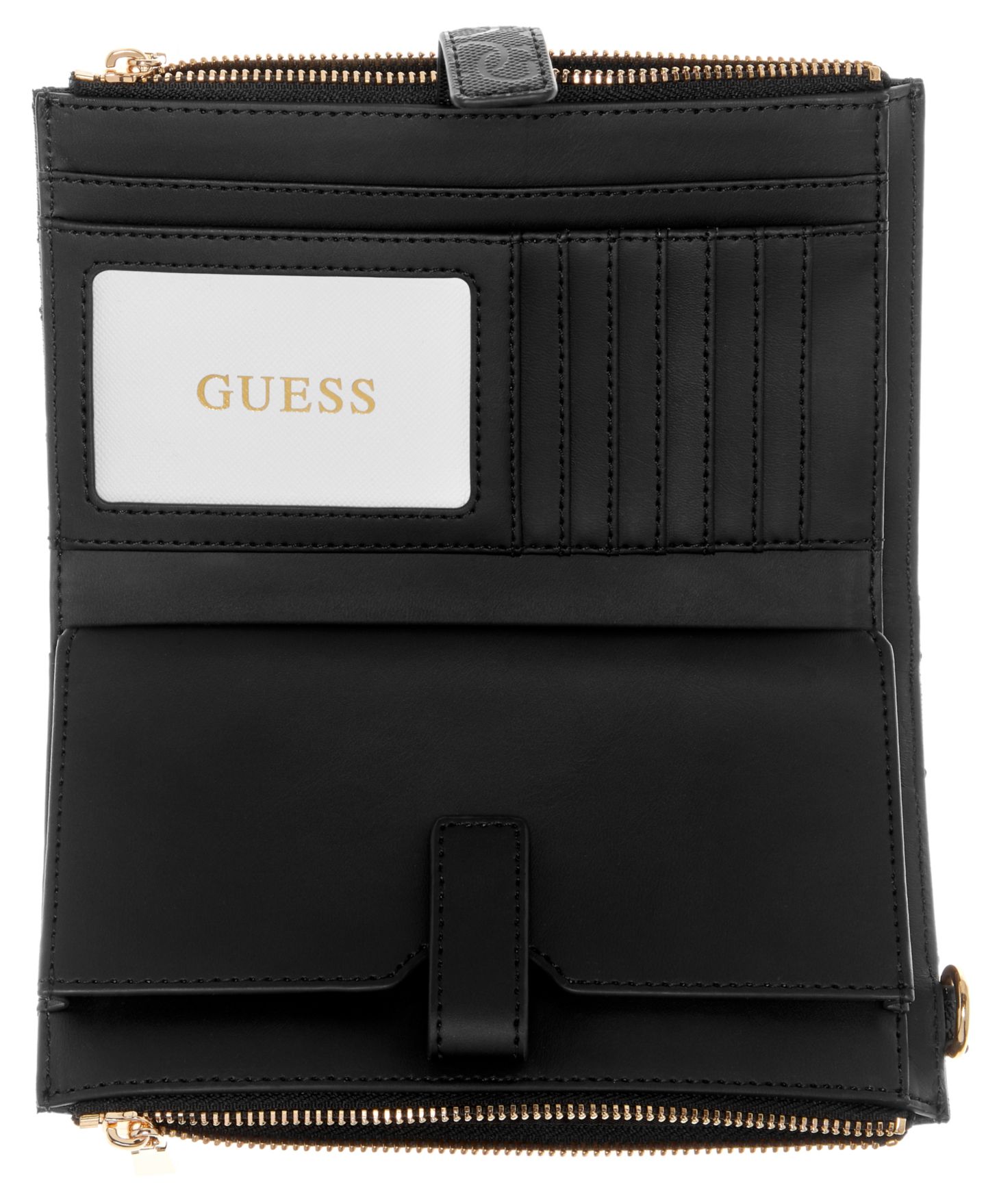Женский кошелёк GUESS Yvonne Logo Mini Organizer Wallet, цвет: Coal Logo — фото 3