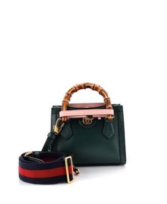 Mini Diana NM Bamboo Handle Tote Leather