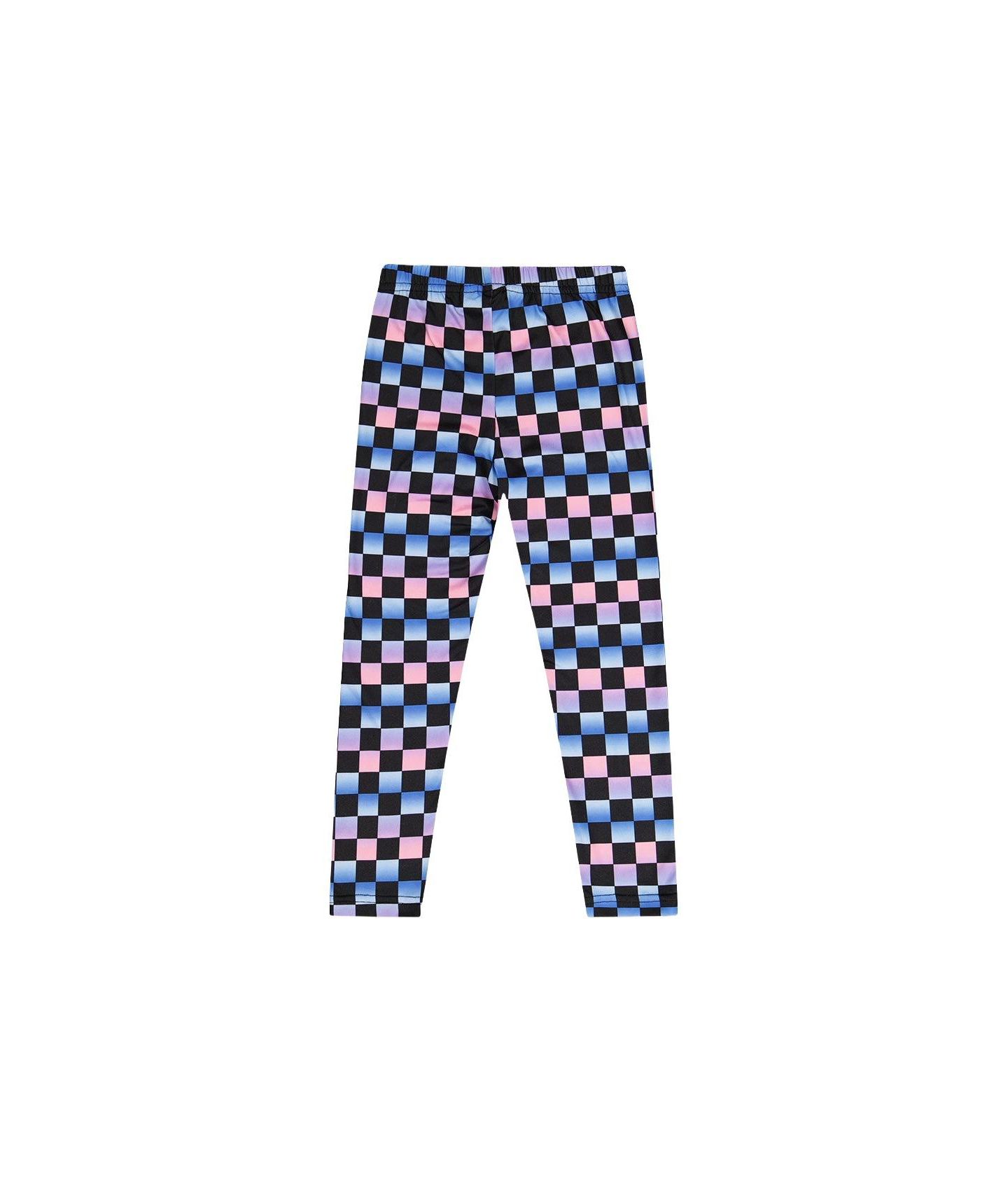 Леггинсы Deux par Deux Leggings Checkered Print для девочек, цвет: Чёрный с принтом — фото 7