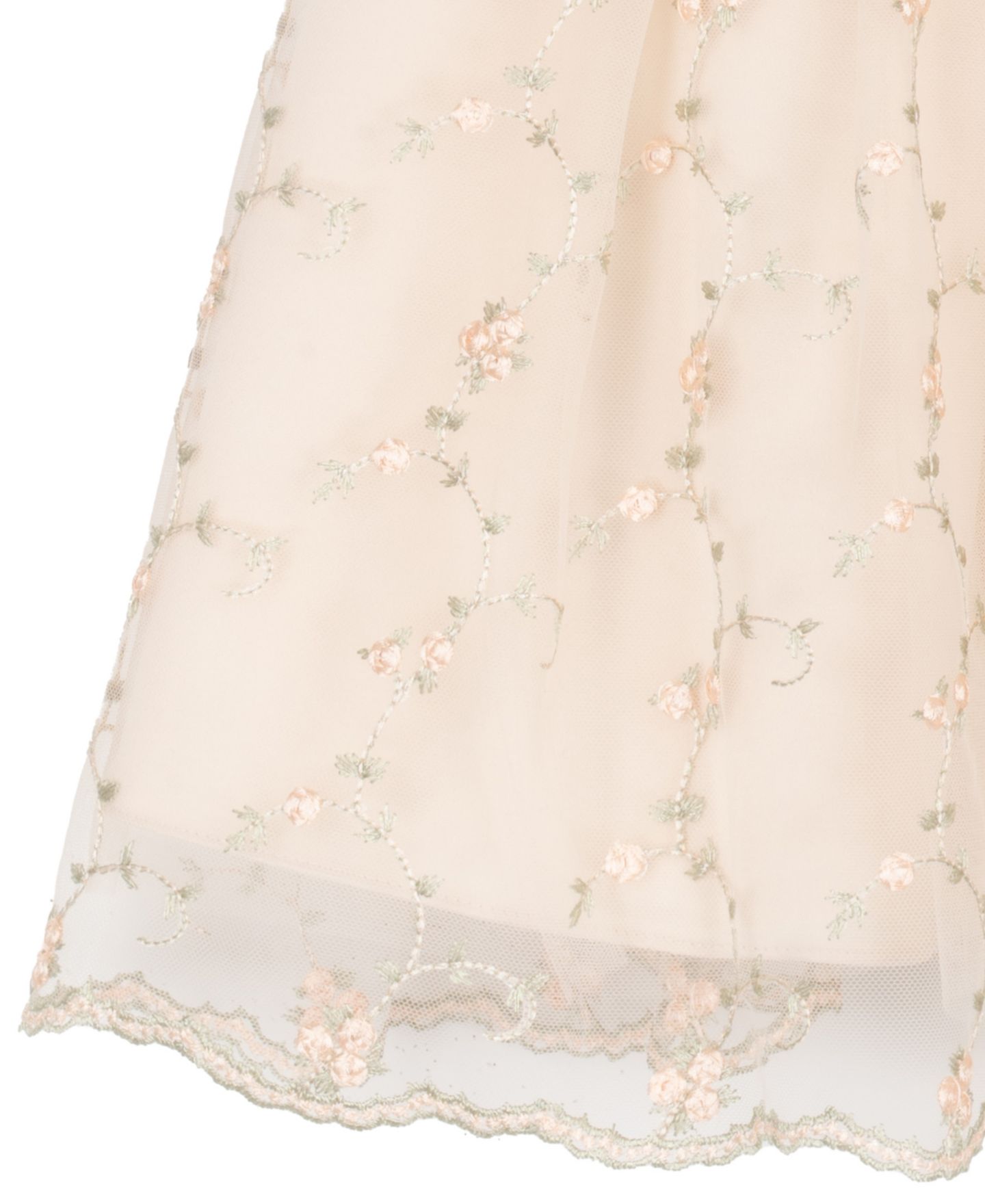 Платье Rare Editions Embroidered Mesh Flutter Sleeve Dress для девочек, цвет: Серо-коричневый — фото 7