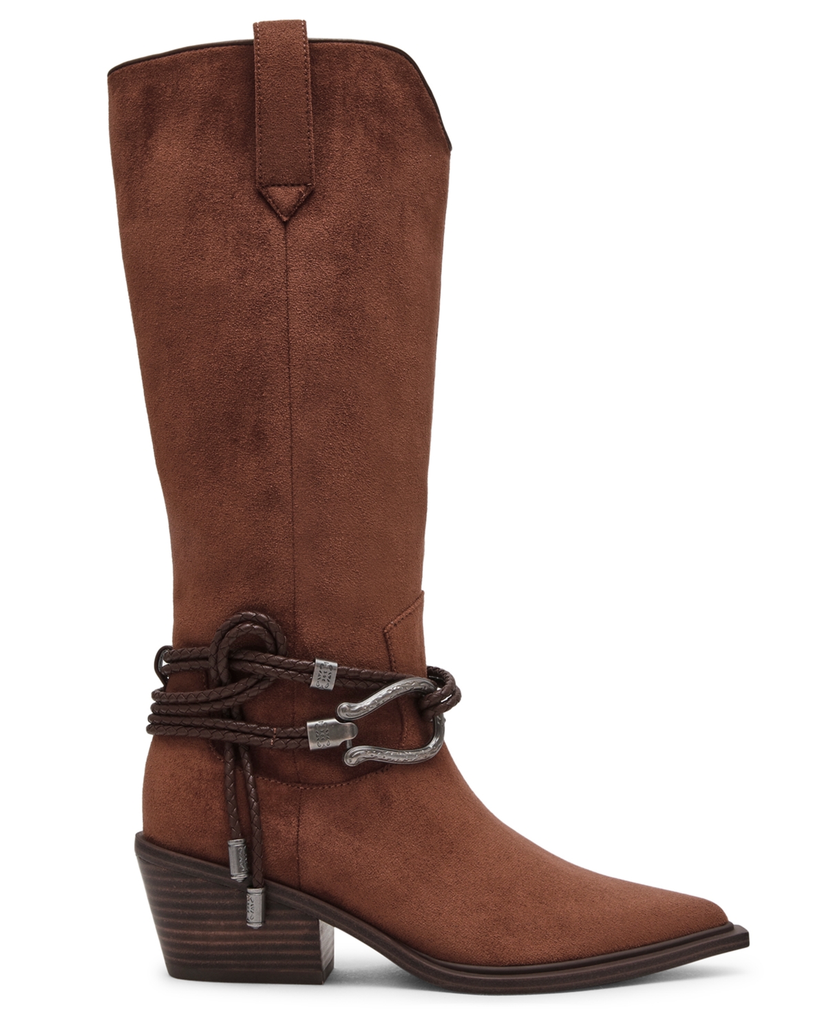 Dv Dolce Vita Women's Gennie Braided Buckle Western Tall Boots