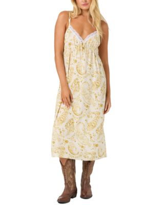 Women's Lace-Detail Midi Dress