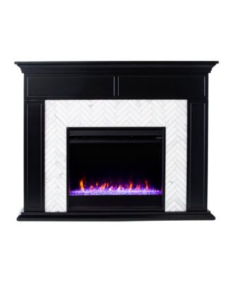Tolington Color Changing Marble Tiled Fireplace