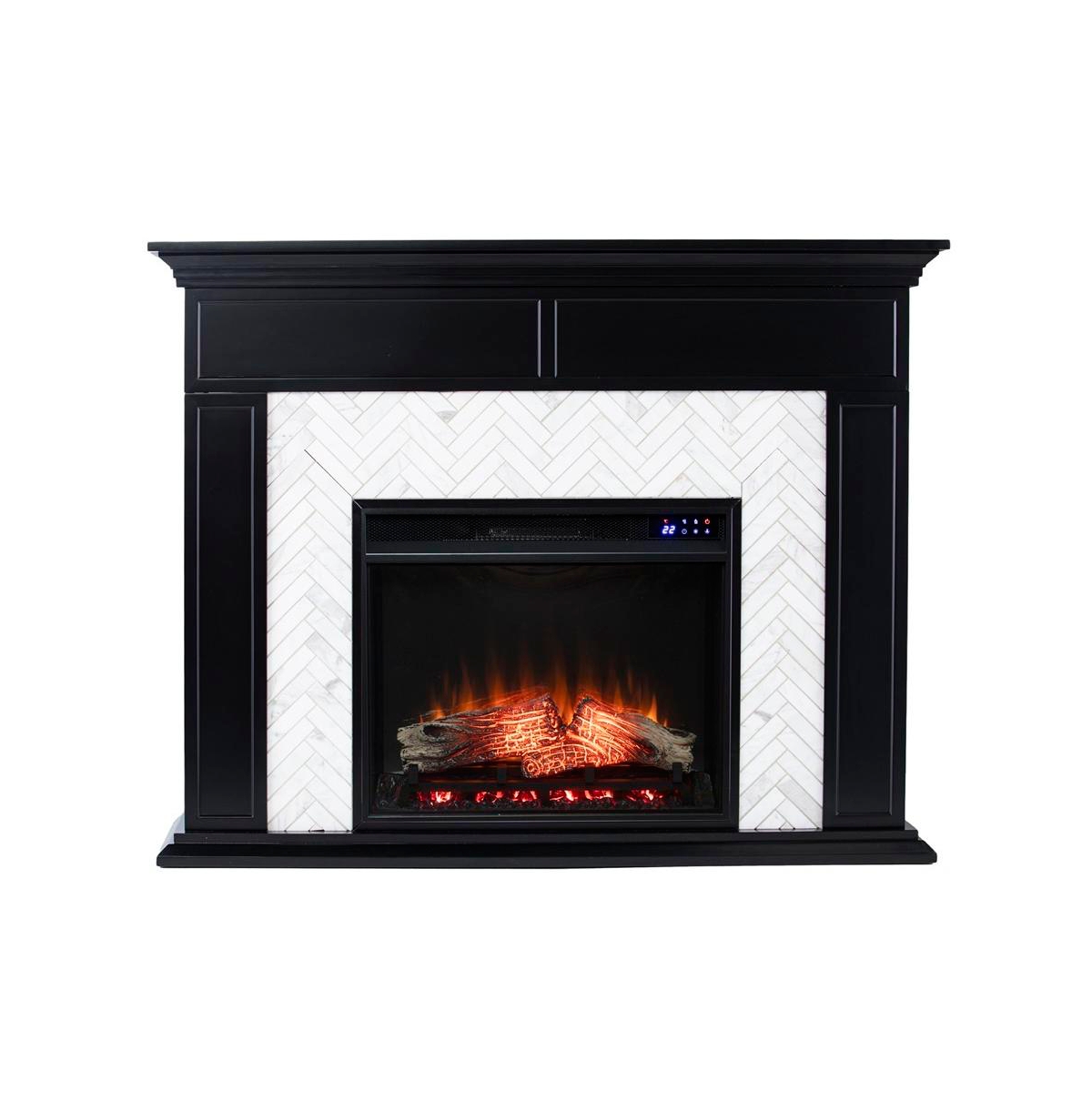 Augusta Home Tolington Color Changing Marble Tiled Fireplace