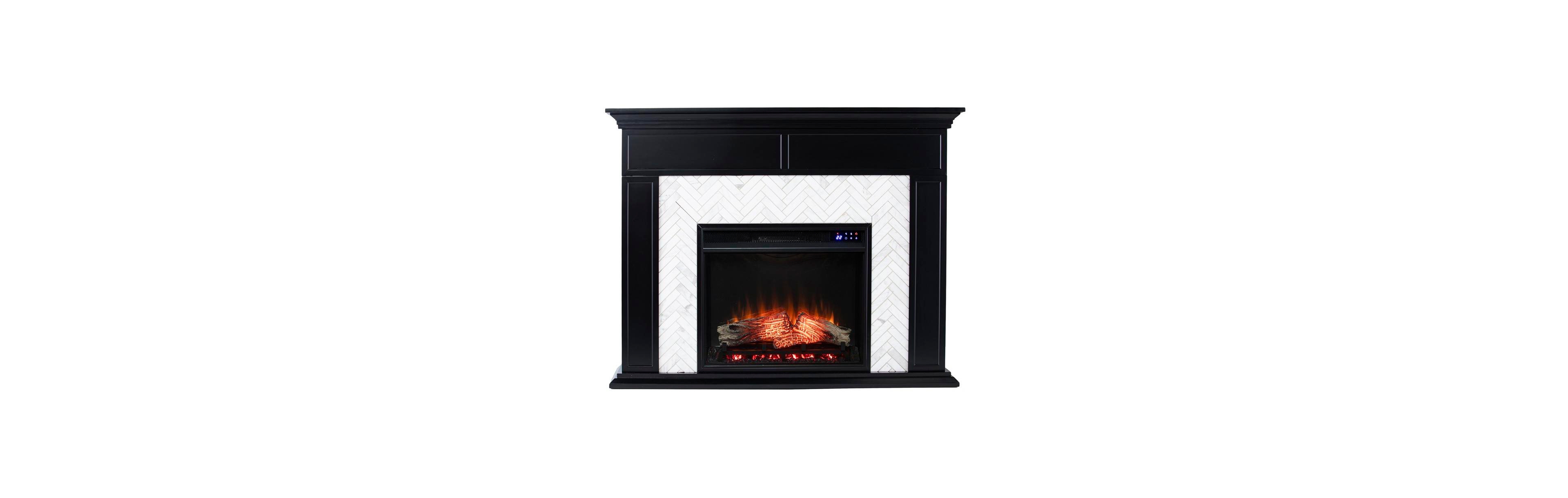 Augusta Home Tolington Color Changing Marble Tiled Fireplace