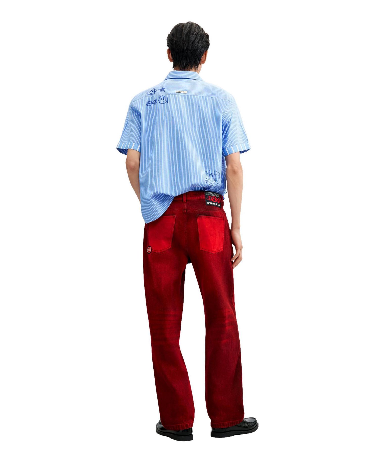 Men's Paneled denim pants