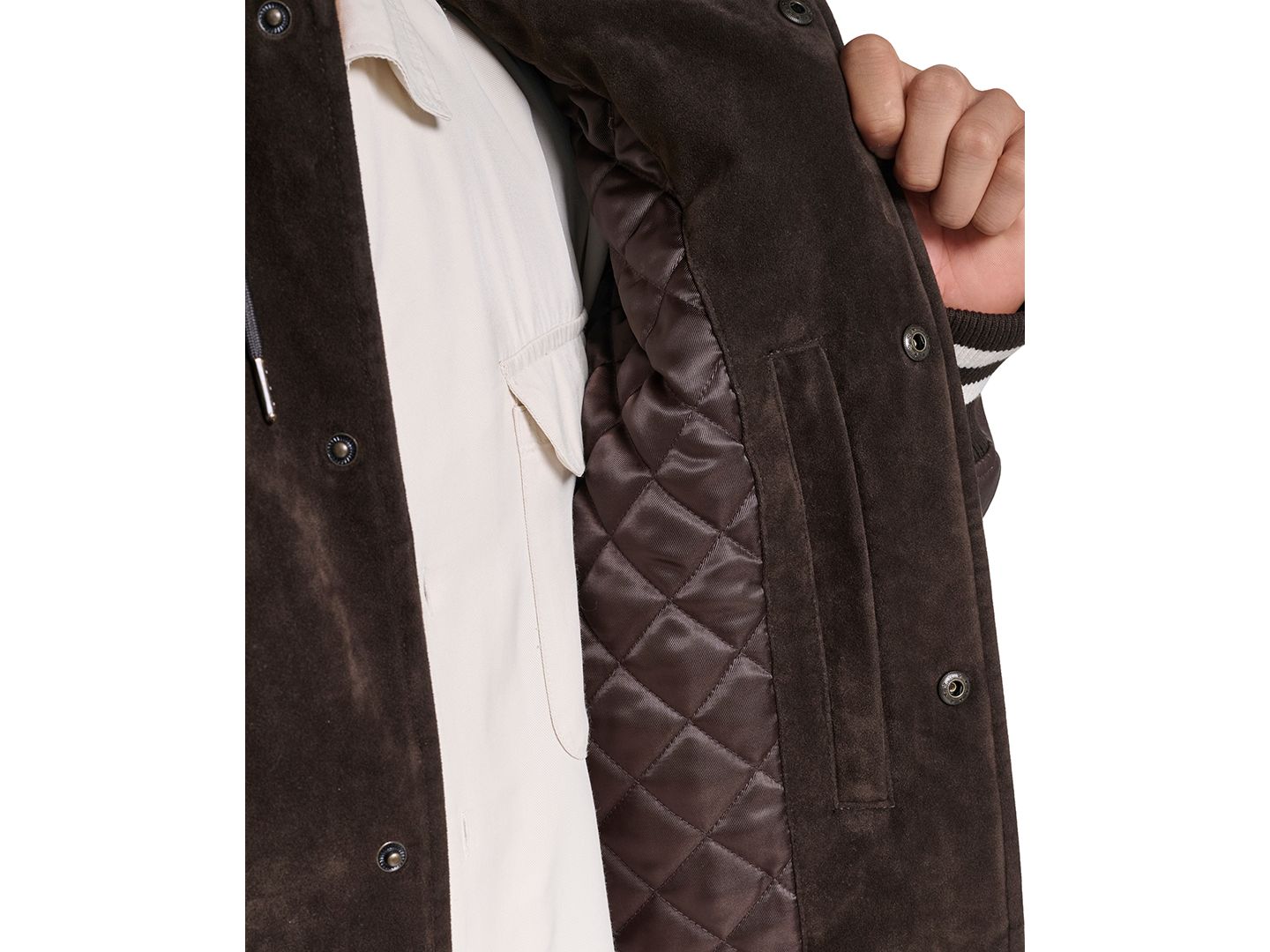 Мужская куртка Champion Varsity Faux Suede Leather, цвет: Коричневый — фото 5