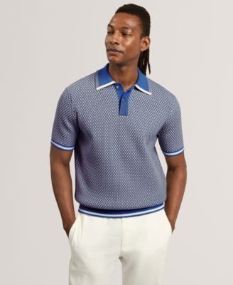 Men's Breame Masterfully Waffle Texture Regular-Fit Polo Shirt  