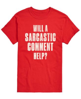 Men's Sarcastic Comment Help Short-Sleeve Graphic T-Shirt