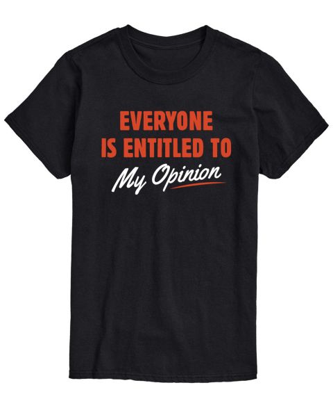 Мужская футболка AIRWAVES My Opinion Short-Sleeve Graphic, цвет: Чёрный
